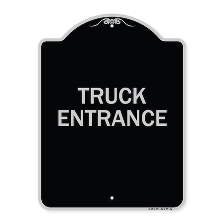 Signmission Driveway Truck Entrance Heavy-Gauge Aluminum Architectural Sign, 24" x 18", BS-1824-24122 A-DES-BS-1824-24122